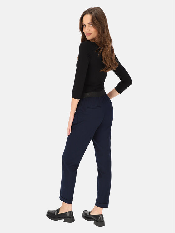 L’AF L’AF Spodnie materiałowe Liberty Granatowy Regular Fit