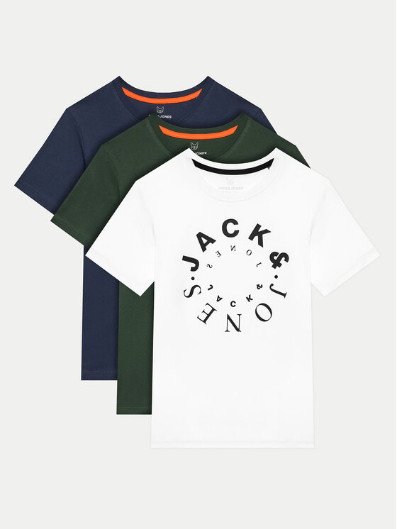 Jack&Jones Junior 3 t-kreklu kompleksts Warrior 12248802 Daudzkrāsains Regular Fit