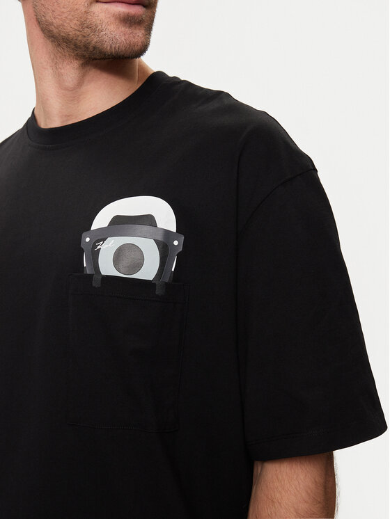 KARL LAGERFELD KARL LAGERFELD T-shirt 755099 542270 Crna Regular Fit