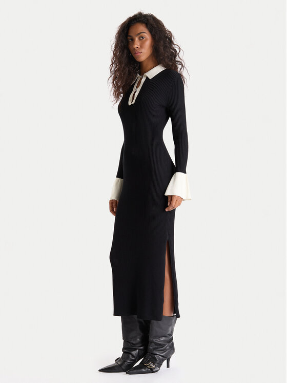 HUGO HUGO Kootud kleit Sharry 50542620 Must Slim Fit