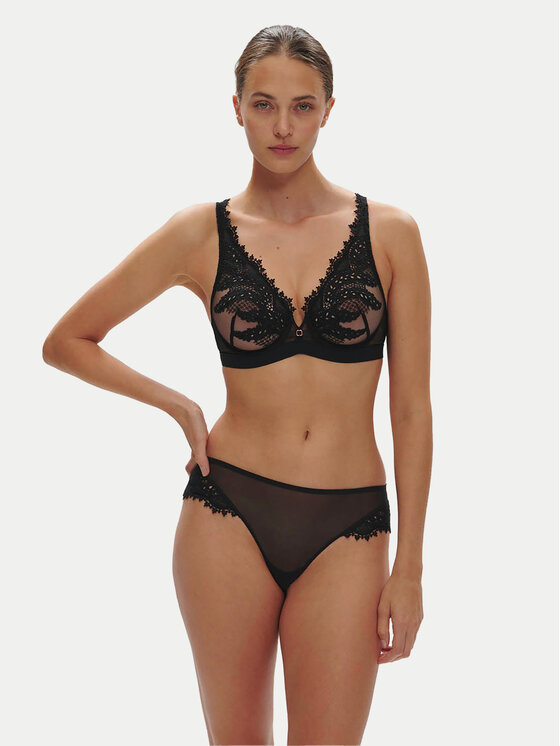 Női Tanga Simone Pérèle, Méret: 2, Fekete, Mystic 1D3710