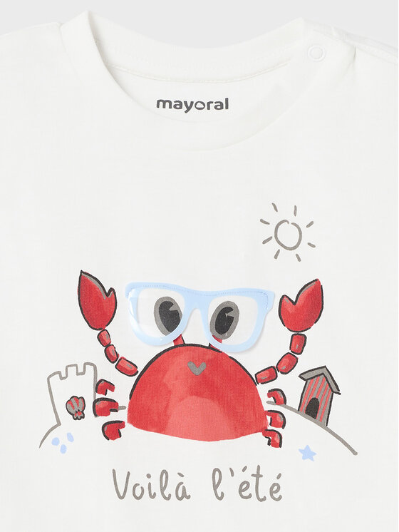 Mayoral Mayoral Тишърт 1026 Бял Regular Fit