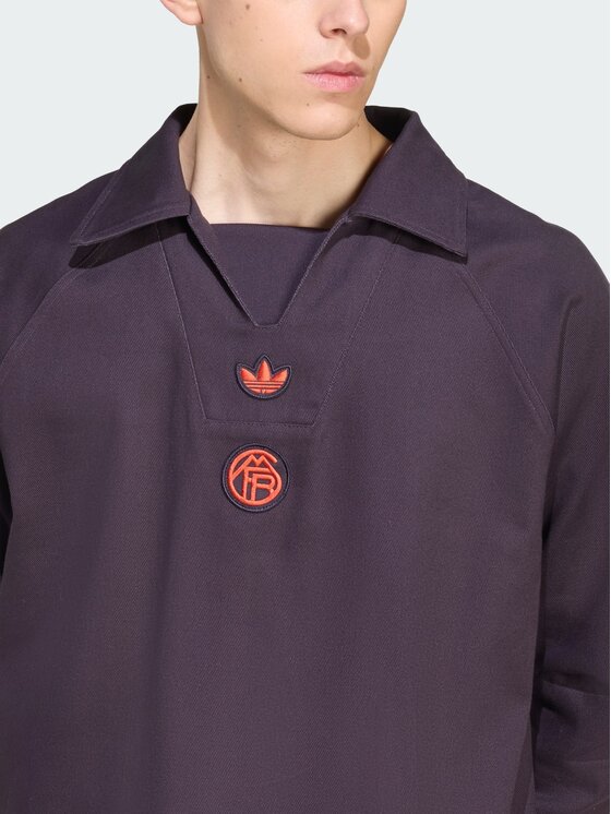adidas adidas Bluza FC Bayern Terrace Icons Drill Fioletowy Loose Fit
