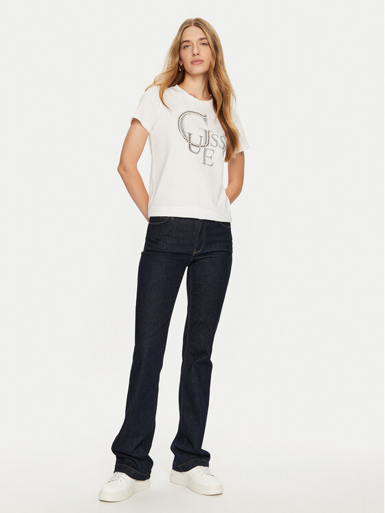 Guess Guess T-krekls W4BI16 I3Z14 Balts Regular Fit