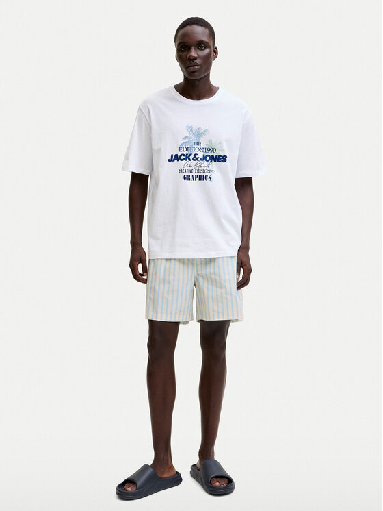 Jack & Jones Jack & Jones Marškinėliai Gradient Print 12288094 Balta Regular Fit