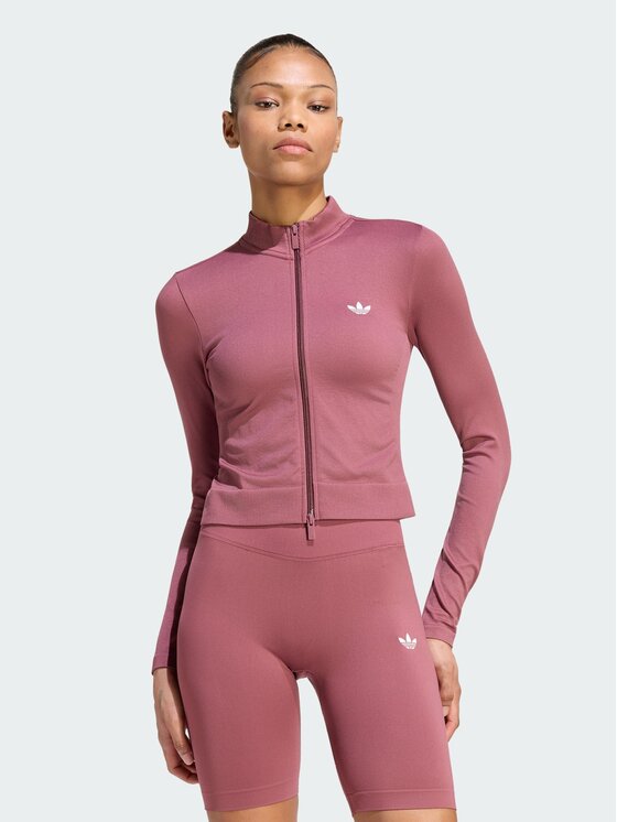 adidas adidas Bluza 167667 Czerwony ciemny Fitted Fit