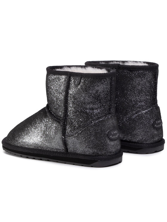 EMU Australia EMU Australia Śniegowce Wallaby Mini Metallic Teens T12358 Czarny