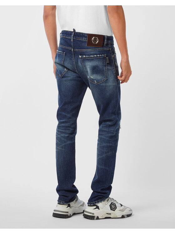 PHILIPP PLEIN PHILIPP PLEIN Jeansy 26867 Niebieski Straight Leg