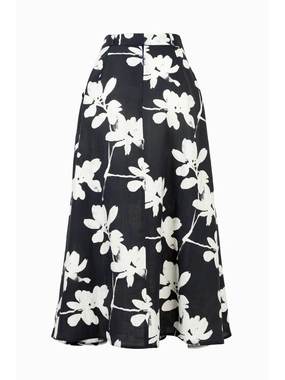 CLICK CLICK Midi sukňa 50-724 Čierna Classic Fit