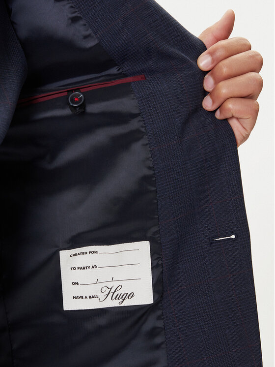 HUGO HUGO Uzvalks Arti/Hesten242V1X 50547314 Tumši zils Extra Slim Fit