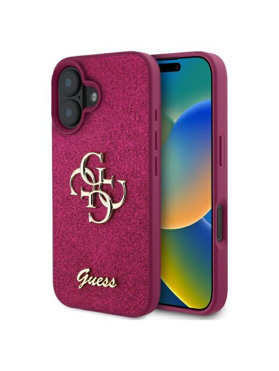 Etui na telefon Guess, Fioletowe, Fixed Glitter Big 4G