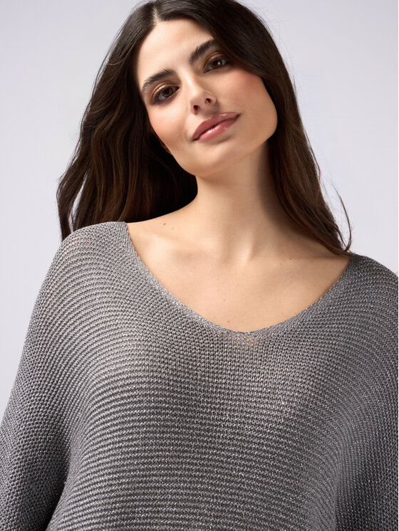 Oltre Oltre Cardigan M460E001816N013 Grigio Over Fit