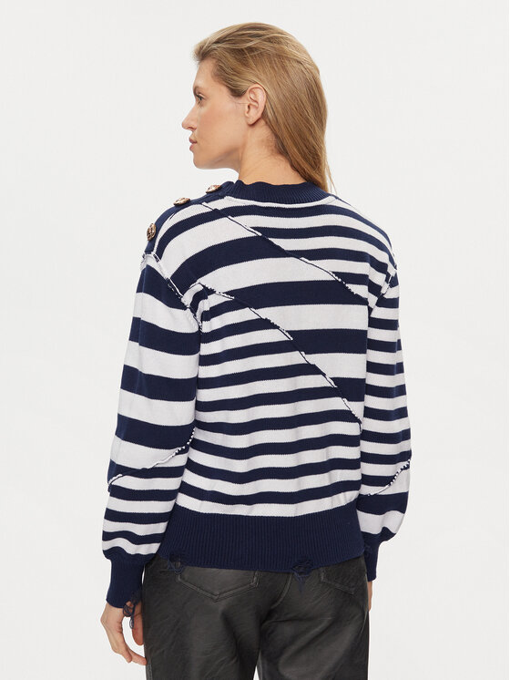 Silvian Heach Silvian Heach Sweter GPP24300MA Granatowy Regular Fit