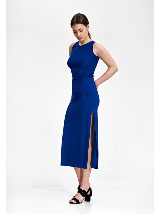 FIGL FIGL Šaty M864 Modrá Slim Fit