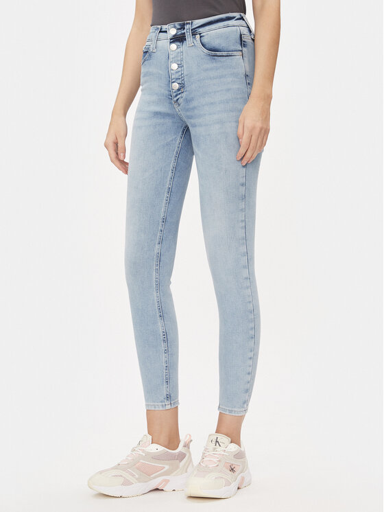 Calvin Klein Jeans Jeans Hlače J20J222145 Modra Super Skinny Fit