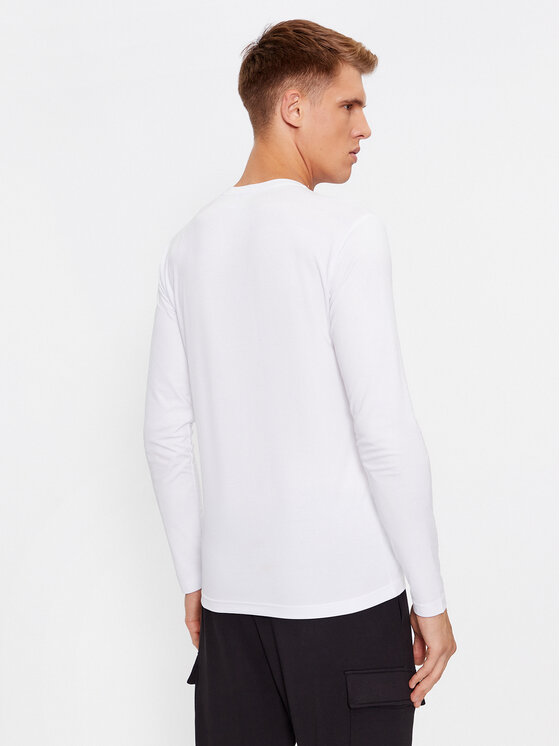 EA7 Emporio Armani EA7 Emporio Armani Longsleeve 8NPT17 PJRGZ 1100 Biały Regular Fit