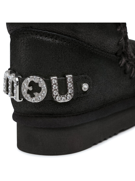 Mou Mou Апрески Eskimo 18 With Rhinestones Logo Черен