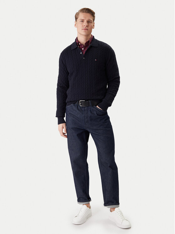 Tommy Hilfiger Tommy Hilfiger Svetr Classic MW0MW41955 Tmavomodrá Regular Fit