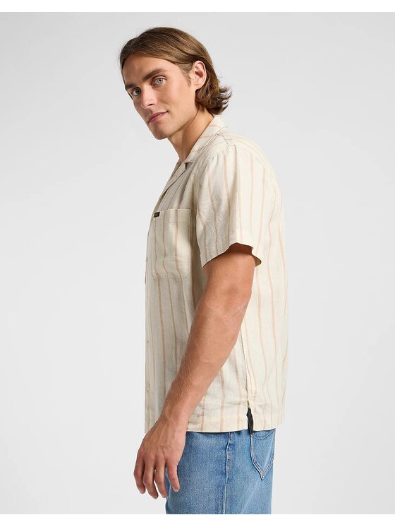 Lee Lee Koszula 2 PKT OVERSHIRT Beżowy Relaxed Fit