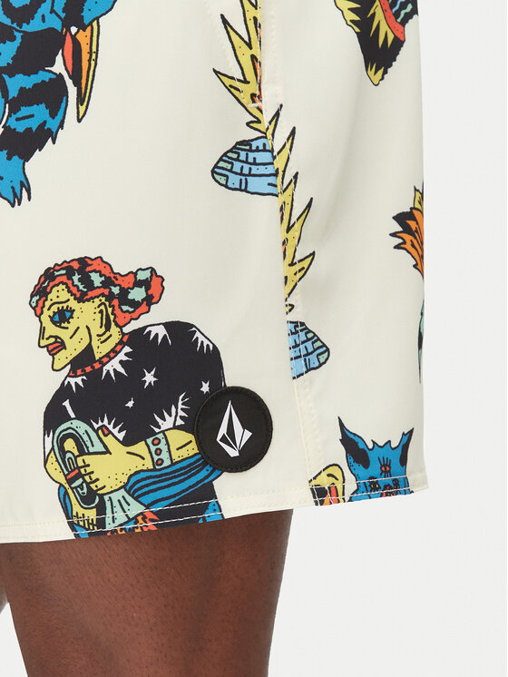Volcom Volcom Peldšorti Bob Mollema A2512504 Écru Regular Fit
