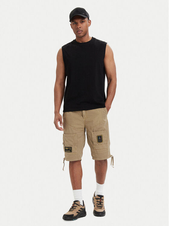 Aeronautica Militare Aeronautica Militare Pantalon scurți din material 261BE0041UCT01122 Bej Regular Fit