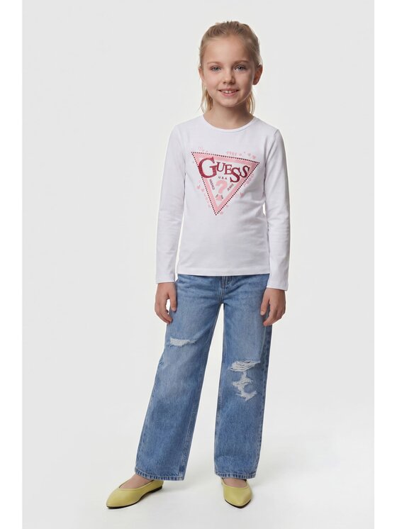 Guess Kids Guess Kids T-Shirt 183028 Biały Classic Fit