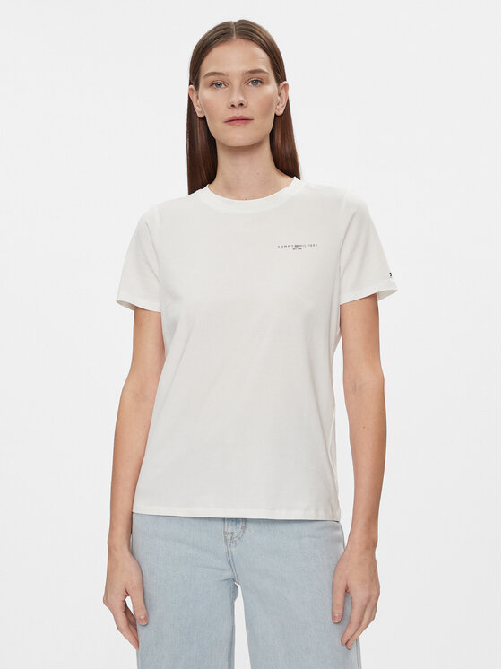 T-Shirt Tommy Hilfiger, Größe M Weiß 1985 WW0WW37877