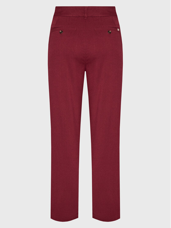 Brixton Brixton Hlače Retro 04293 Tamnocrvena Regular Fit