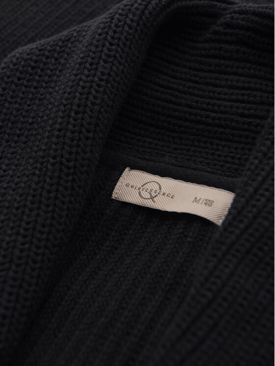 Ombre Ombre Kardigan OM-SWCD-0200 Czarny Regular Fit