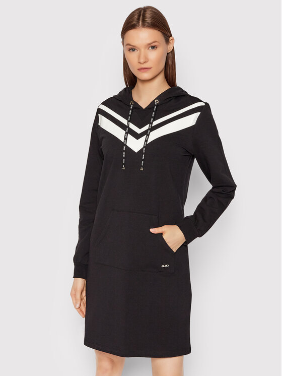 Liu Jo Sport Liu Jo Sport Strickkleid TA2189 F0090 Schwarz Regular Fit