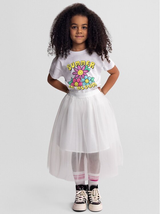minoti minoti Spódnica maxi 30SKIRT161 Écru Regular Fit