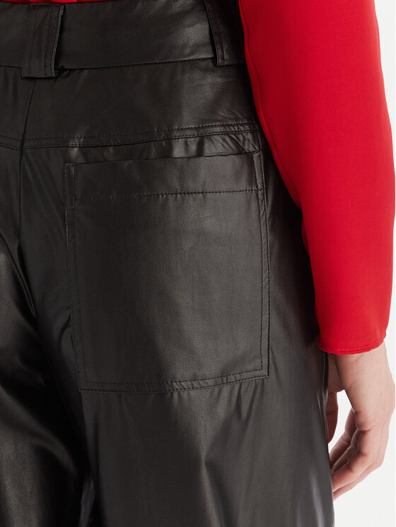 ACCESS FASHION ACCESS FASHION Pantaloni din imitație de piele 54-5132-188 Negru Regular Fit