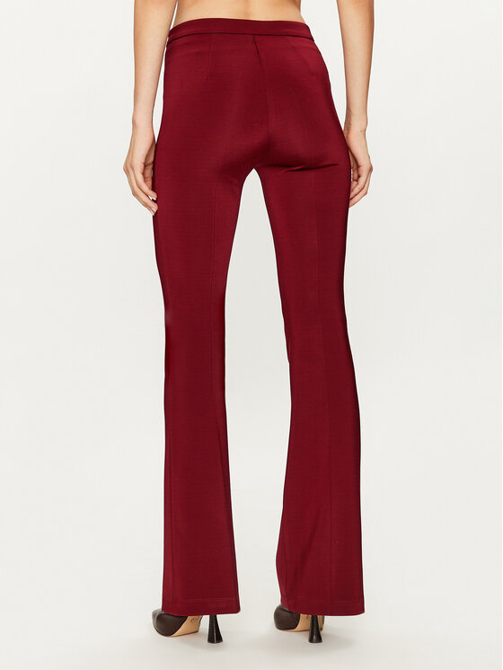 PINKO Pinko Hlače iz tkanine Hulka 100054 A04I Bordo rdeča Regular Fit