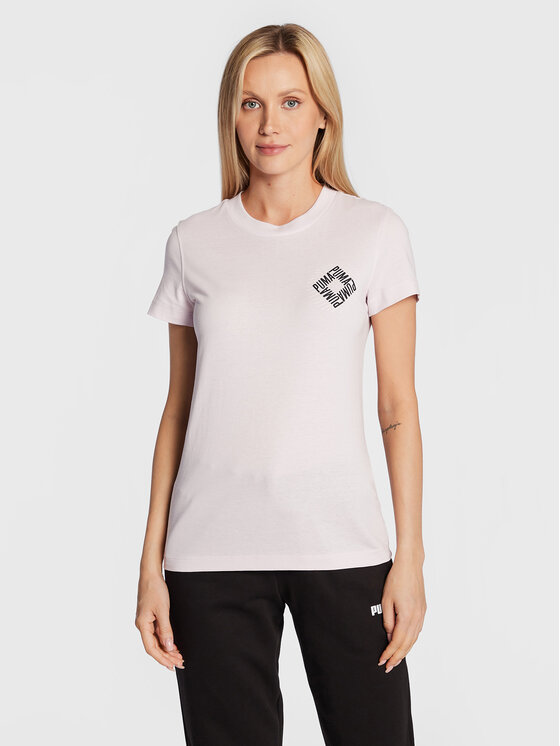 Puma Majica SWxP Graphic 535735 Roza Regular Fit