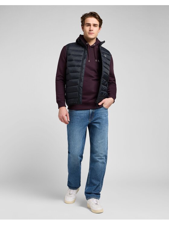 Lee Lee Kurtka przejściowa STAND COLLAR PUFFER VEST Czarny Regular Fit