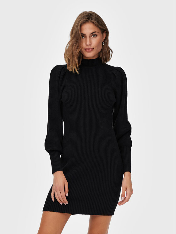 ONLY ONLY Rochie tricotată Katia 15232502 Negru Comfort Fit