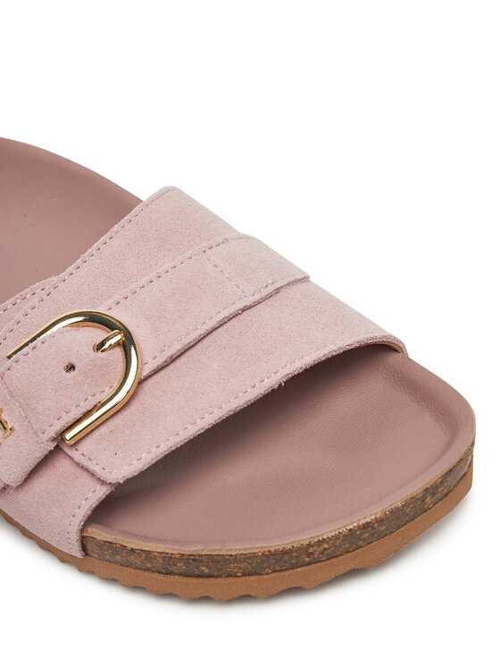 Tommy Hilfiger Tommy Hilfiger Чехли Soft Suede Adjustable Mule FW0FW08809 Розов