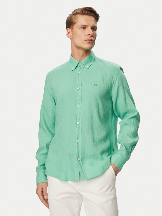 BOSS BOSS Krekls H-Liam 50556077 Gaiši zaļa Regular Fit