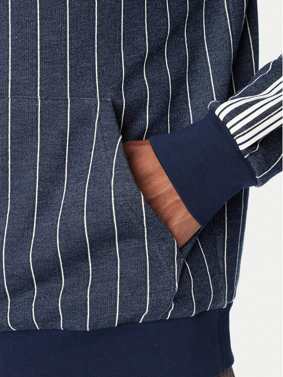 adidas adidas Džemperis Pinstripes Hoodie KR9704 Tamsiai mėlyna Regular Fit