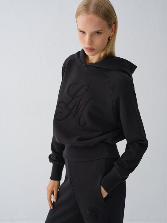 La Mania La Mania Bluza SAMI Czarny Basic Fit