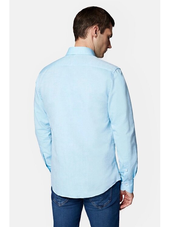 Lancerto Lancerto Koszula Farrah KO051223000009 Turkusowy Slim Fit