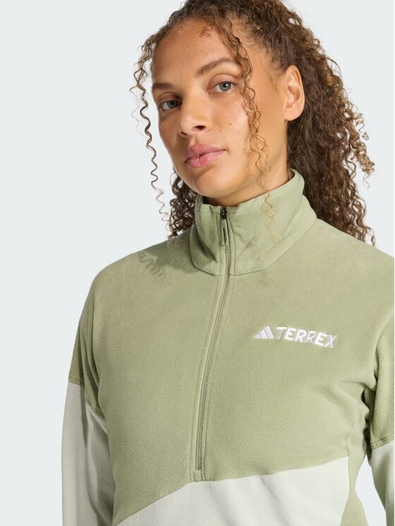 adidas adidas Bluza techniczna Terrex Multi Climawarm Fleece Zielony Regular Fit