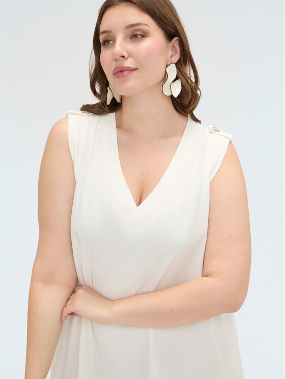 Fiorella Rubino Fiorella Rubino Sukienka wieczorowa 7808L001250N011 Biały Regular Fit