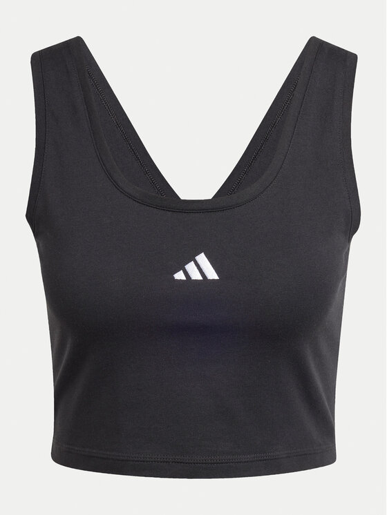 adidas adidas Top Essentials Small Logo JE1321 Czarny Slim Fit