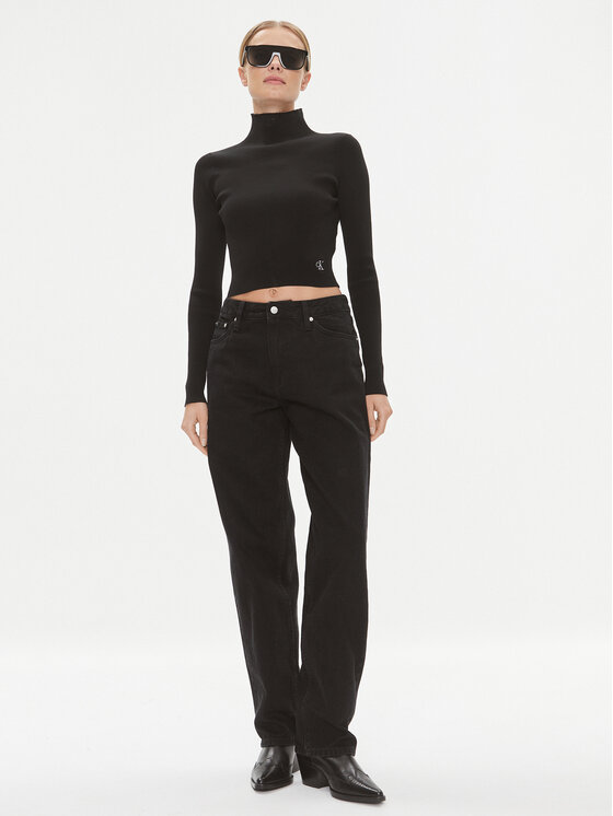 Calvin Klein Jeans Calvin Klein Jeans Jeans hlače 90's J20J222865 Črna Straight Fit