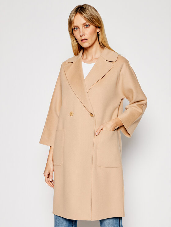 Weekend Max Mara Weekend Max Mara Vilnas mētelis Selz 50110317 Bēšs Regular Fit