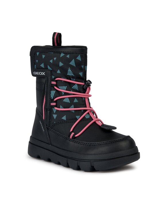 Geox Geox Snehule J Willaboom Girl B A J36HWC 0BCMN C0922 S Čierna