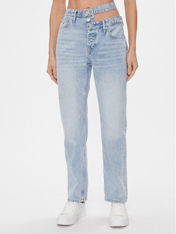 Tommy Jeans Tommy Jeans Джинси Julie Cut Out Wb Uh Str Ah7011 DW0DW17172 Голубий Straight Fit