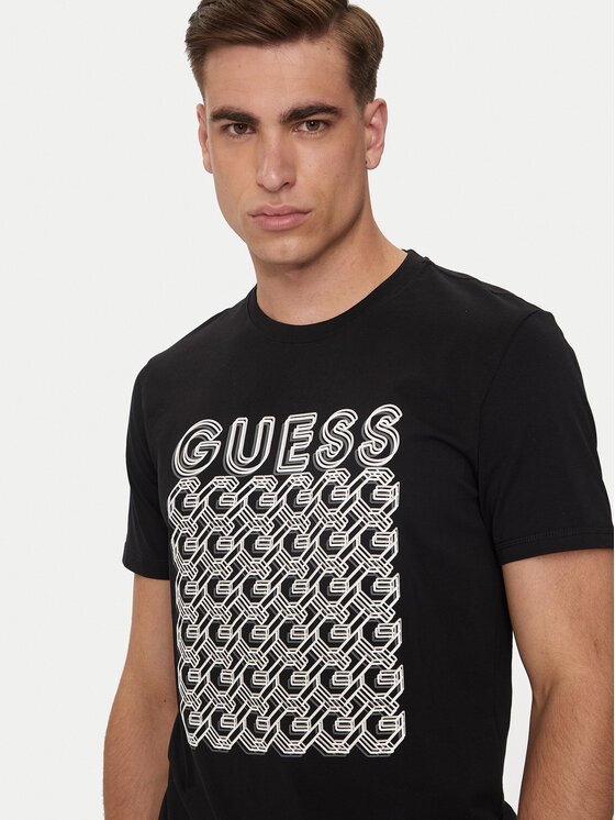 Guess Guess T-shirt M4YI29 J1314 Nero Slim Fit