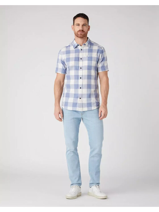 Wrangler Wrangler Jeansy LARSTON Niebieski Slim Fit